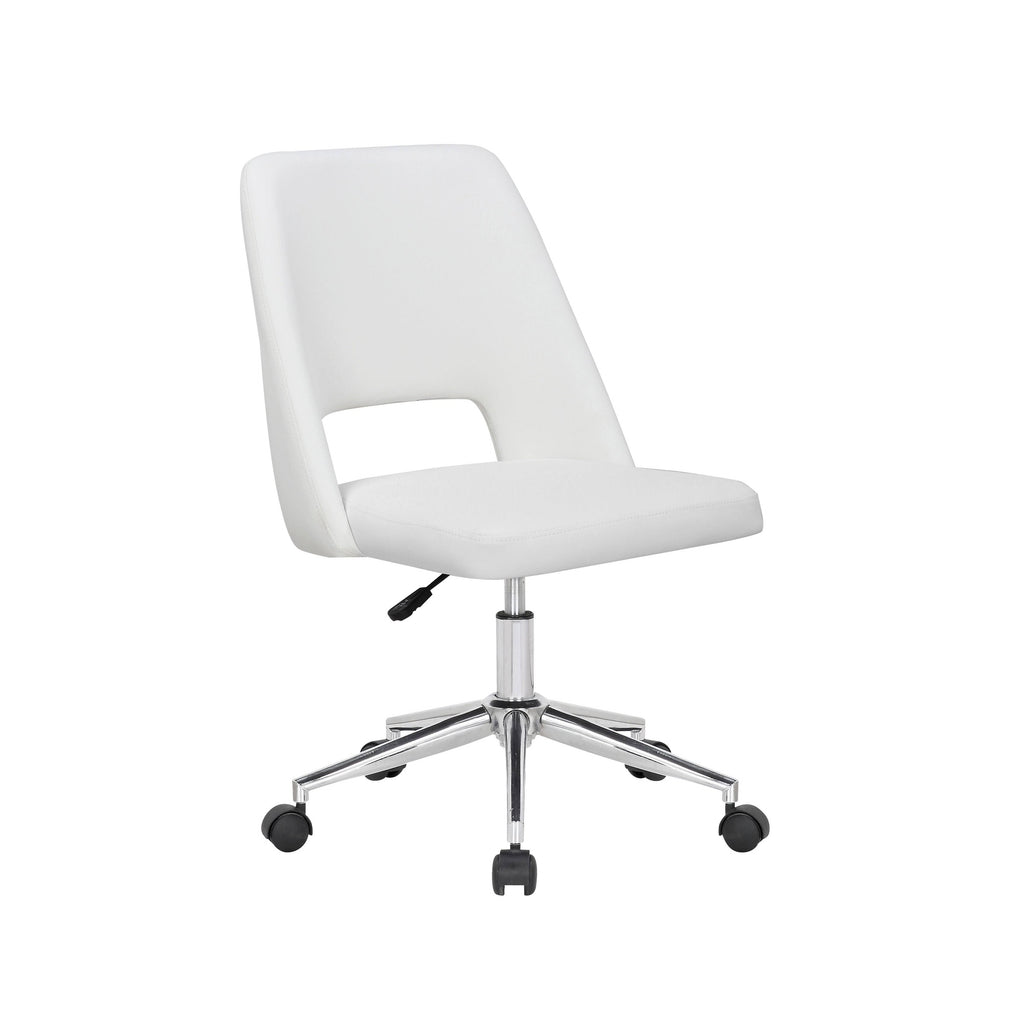 White Fabric Office Task Chair R1109