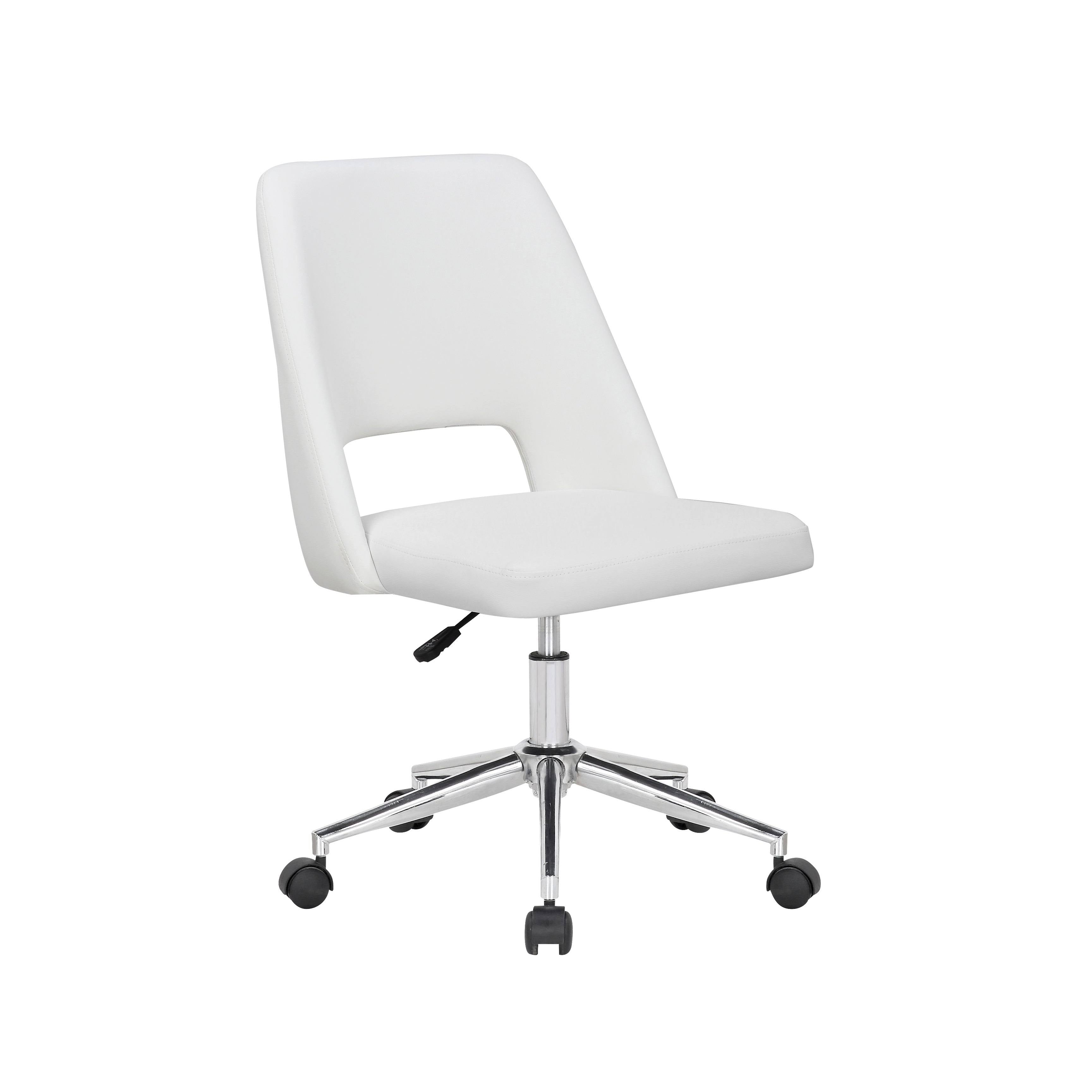 White Fabric Office Task Chair R1109