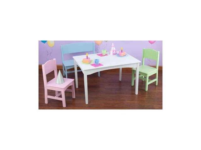 Pastel Table with Bench and 2 Chairs S699595