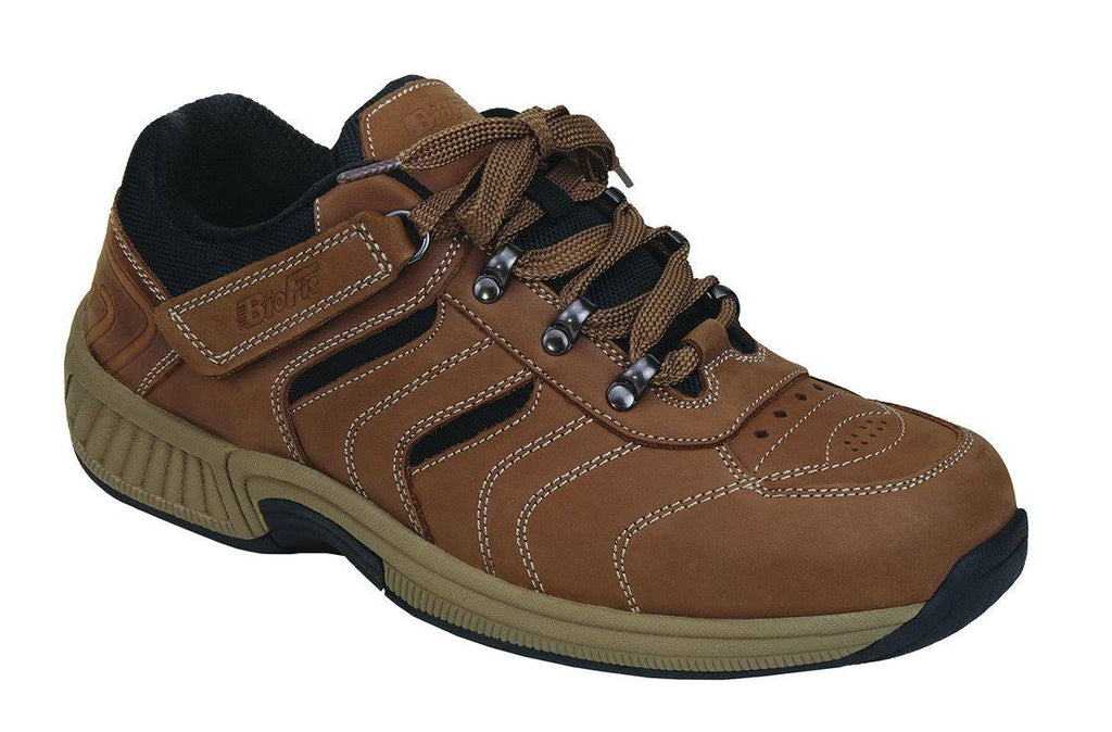 Brown Leather OrthoFeet Shoes U435262
