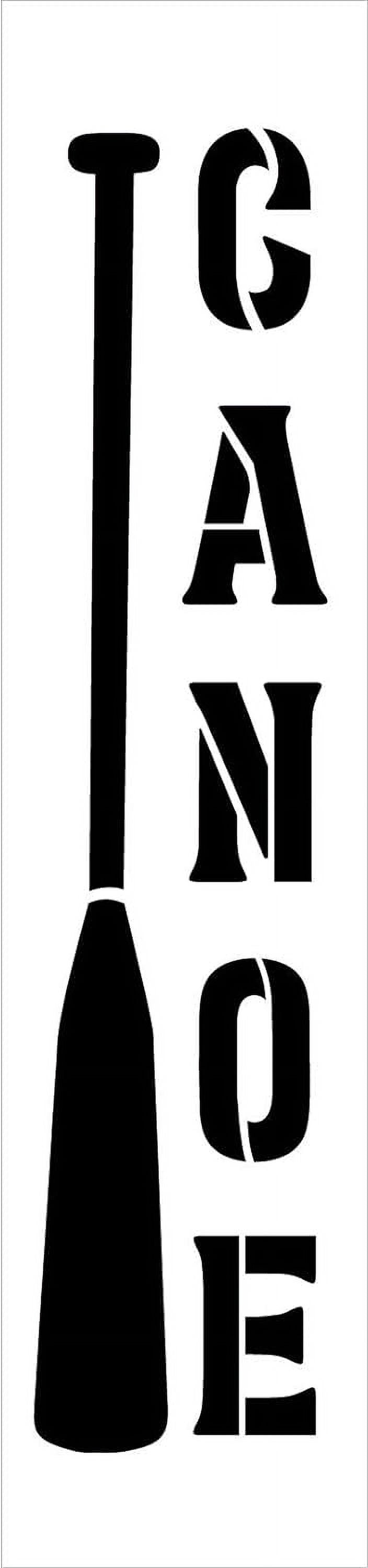 Canoe Stencil With Oar Reusable Template (22.5 X 5.25 Inch) W741144