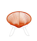 Orange Weave on White Frame Rocker D68288