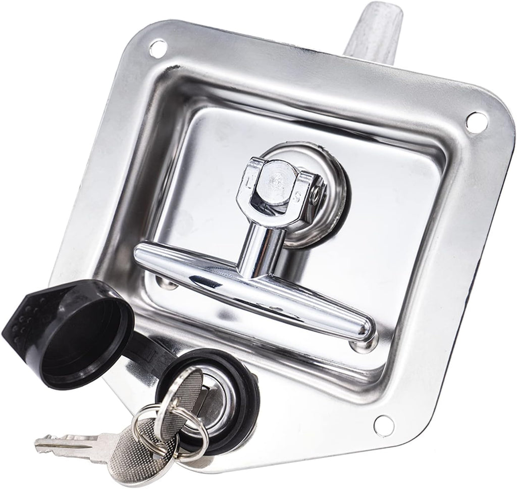 4 Pack Stainless-Steel T Handle Lock with Gasket and Keys U3956