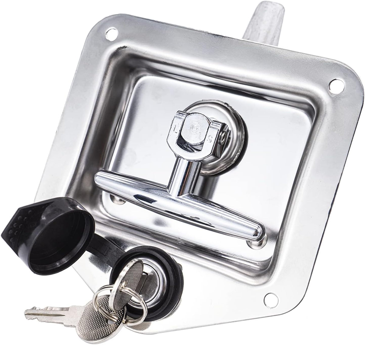 4 Pack Stainless-Steel T Handle Lock with Gasket and Keys U3956