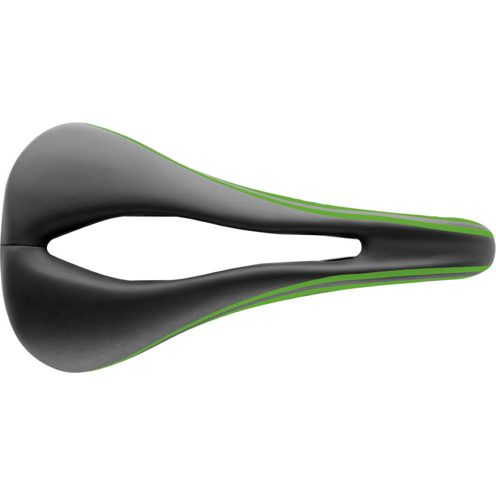 Black / Green Wide Road Saddle F408465