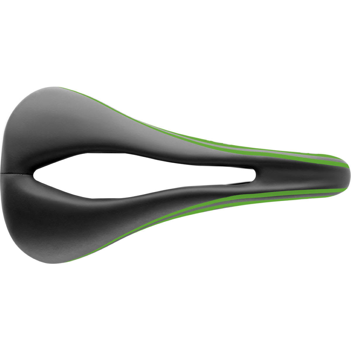 Black / Green Wide Road Saddle F408465