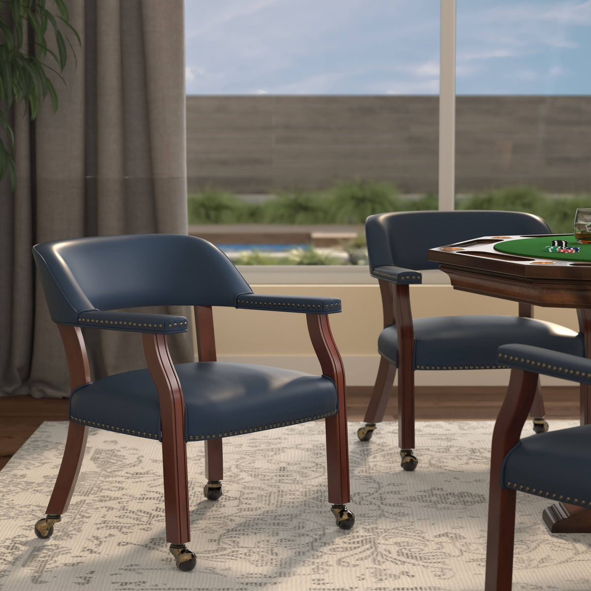Charcoal Caster Game and Dining Chair D973538