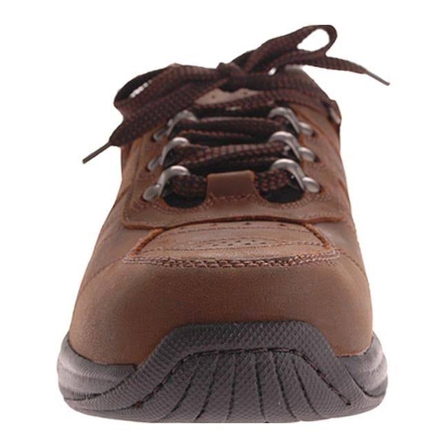 Brown Leather OrthoFeet Shoes U435262