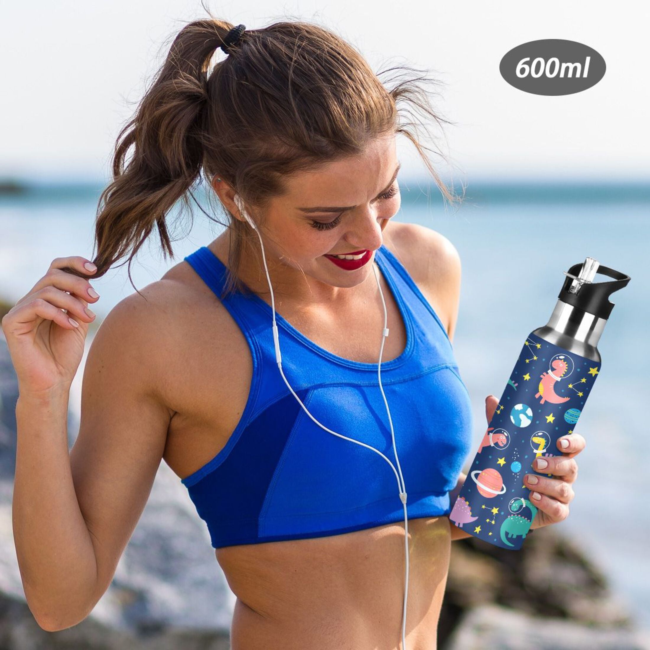 Stainless Steel Insulated Water Bottle with Straw Lid M857940