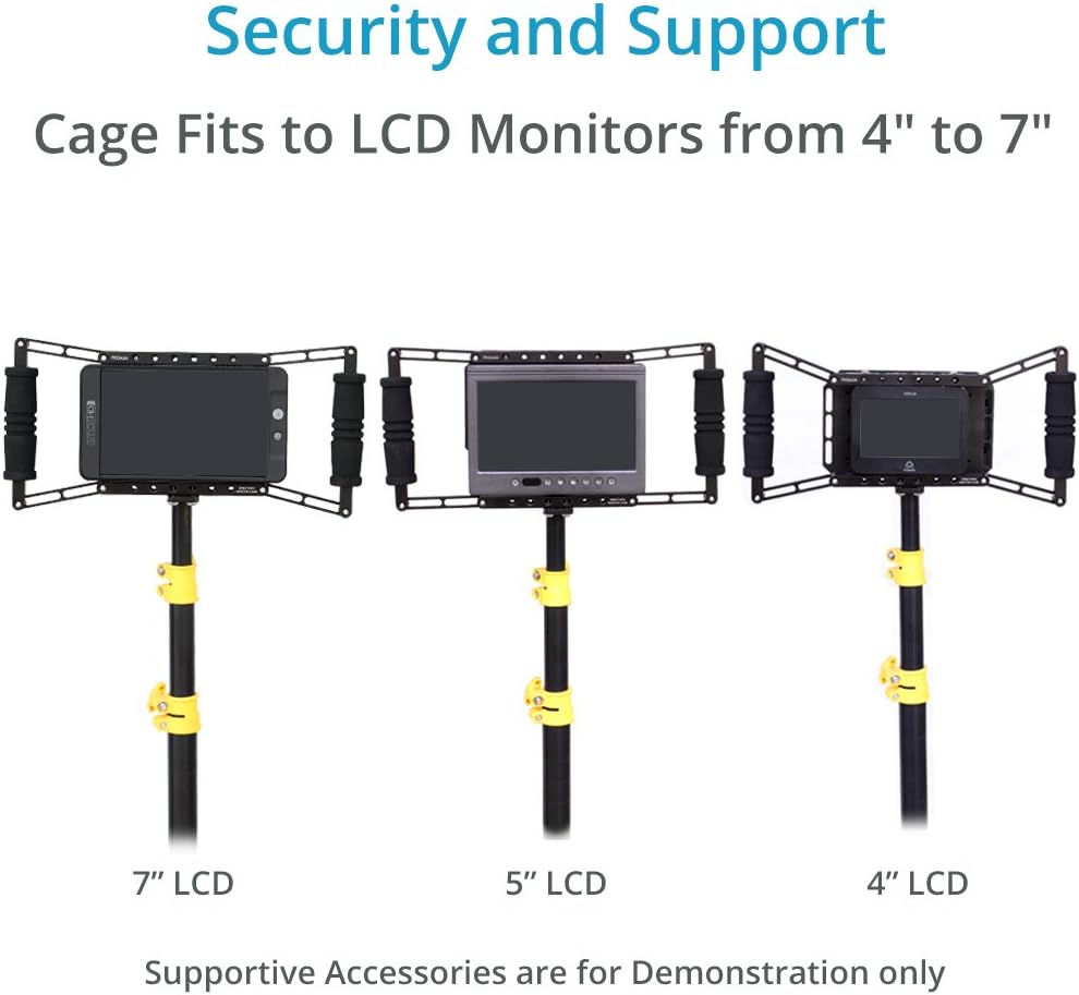 Monitor Cage for 4 to 7 LCD Monitor Display with V-Mount Battery Plate G864