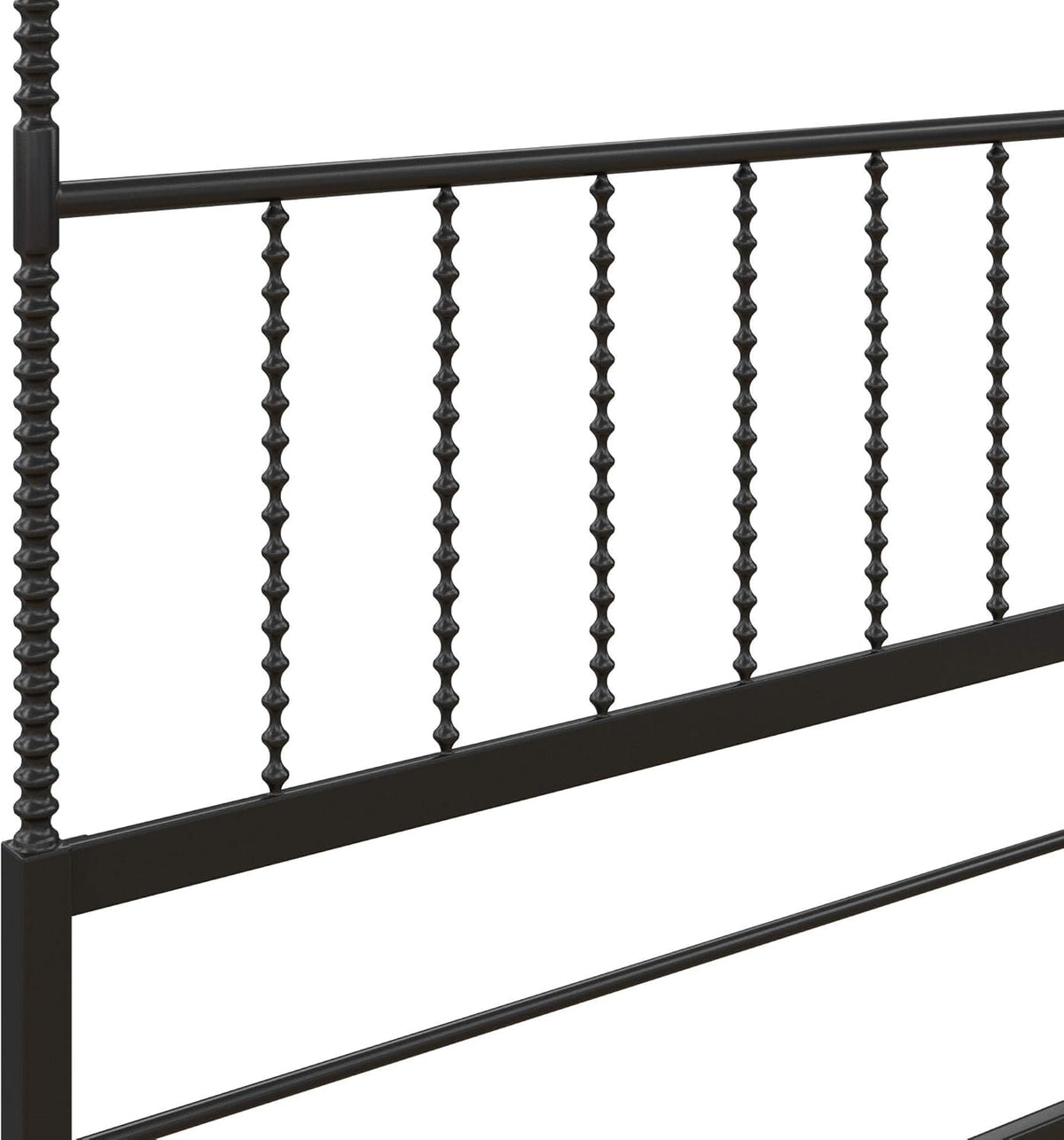 Full Size Metal Canopy Bed Frame in Black V14157