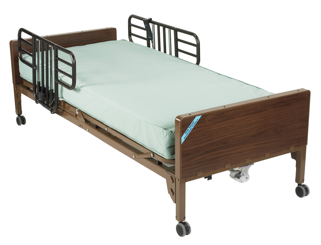 Semi Electric Bed with Half Rails and Mattress Z979139
