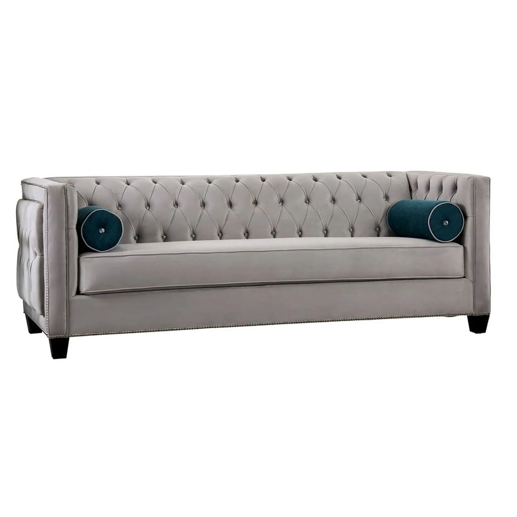 Gray Fabric Sofa and Cleaning Care Kit Set V80252