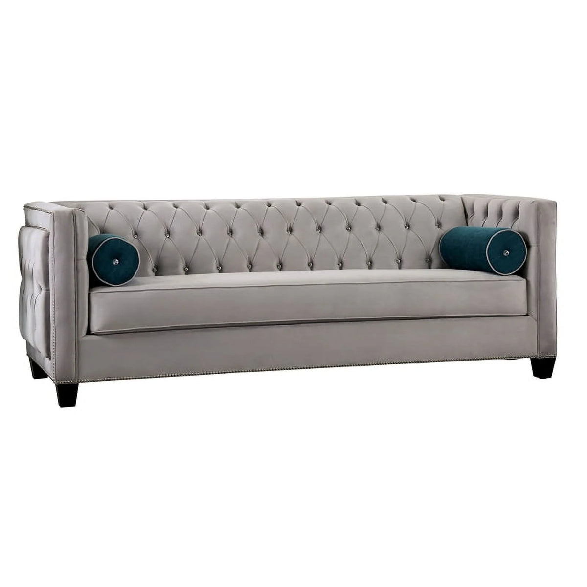 Gray Fabric Sofa and Cleaning Care Kit Set V80252