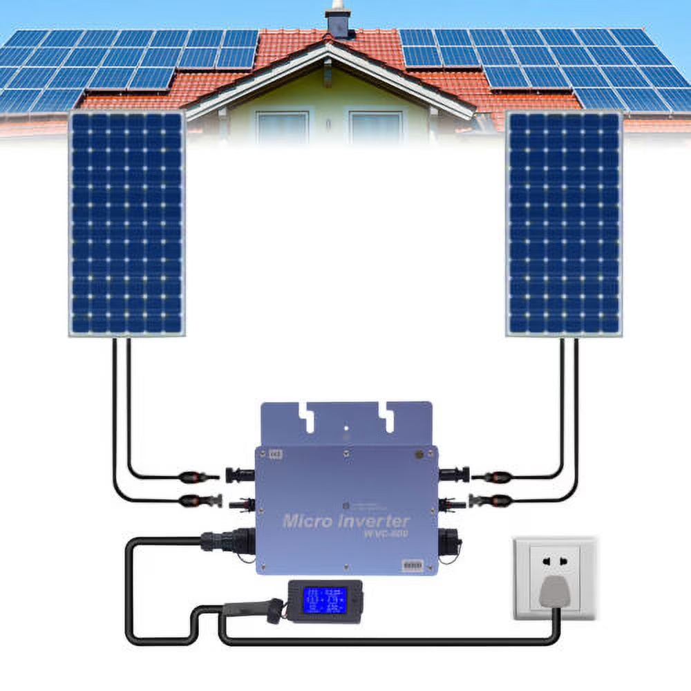 600W 110V Solar Micro Inverter Grid Tie MPPT Pure Sine Wave Waterproof D995