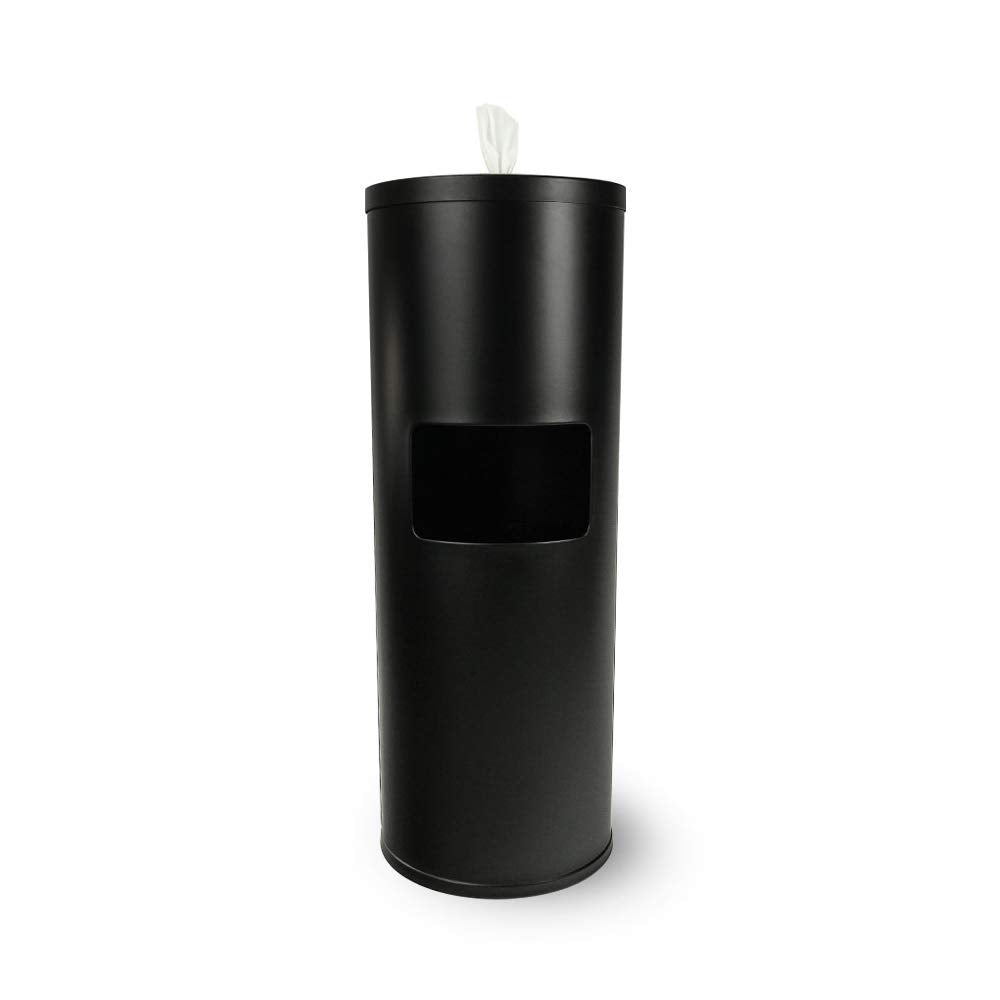 Stainless Steel Gym Wipe Dispenser with Built-in Trash Can N33007