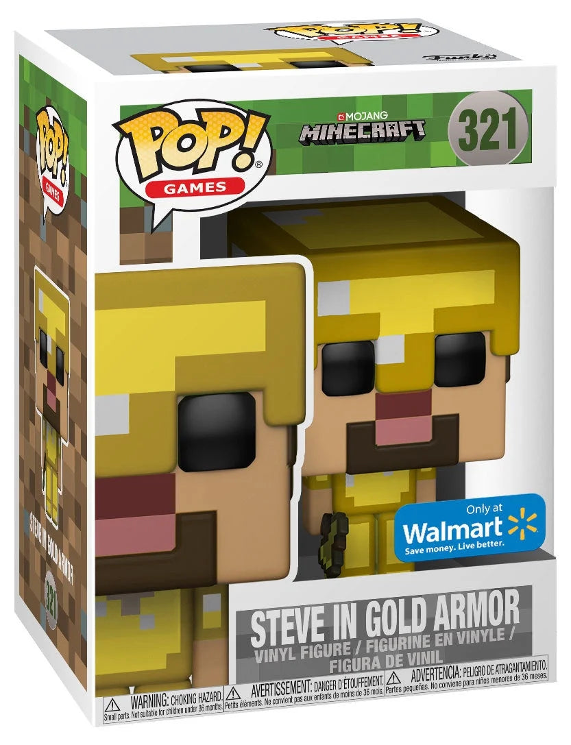 Minecraft Steve With Gold Axe Pop! Vinyl Figure O1824