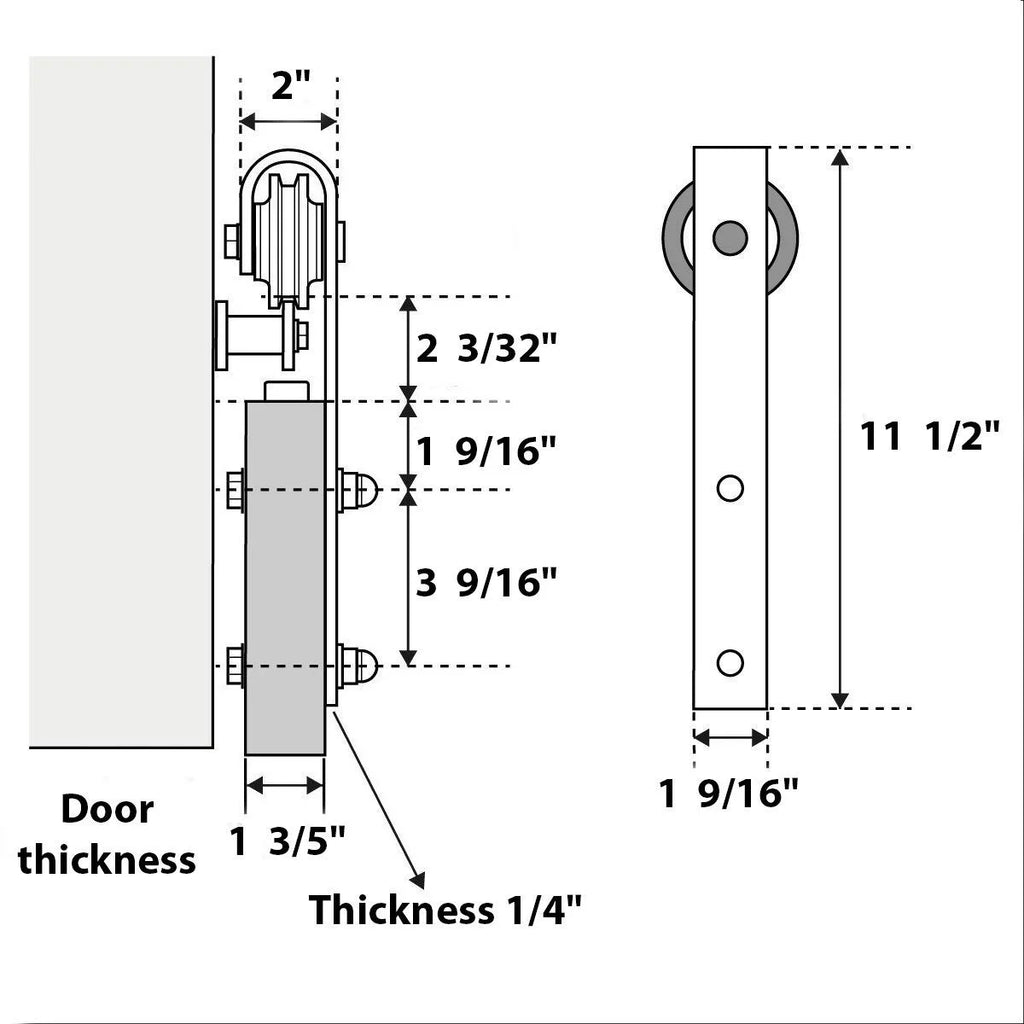 Double Barn Door 36 x 80 inches with Frosted Glass O54099