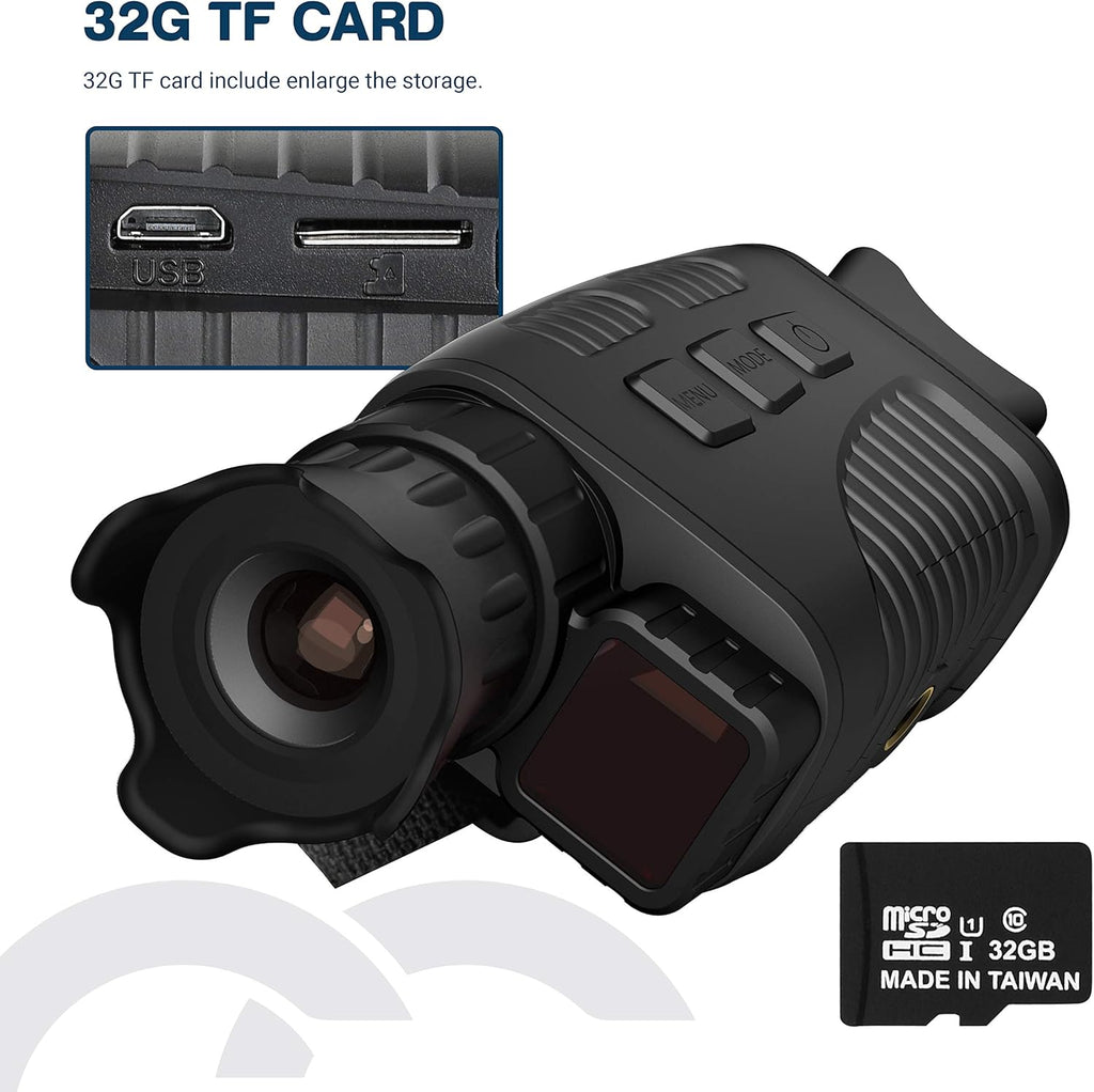 Night Vision Monocular 4X Infrared 960P with 32G TF Card Y444409