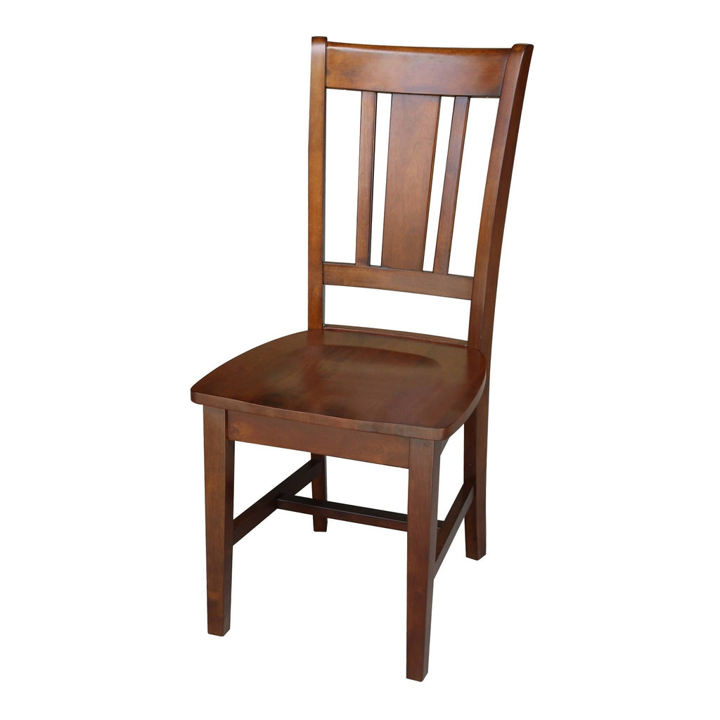 Espresso Round Top Pedestal Table with 2 Chairs D8443