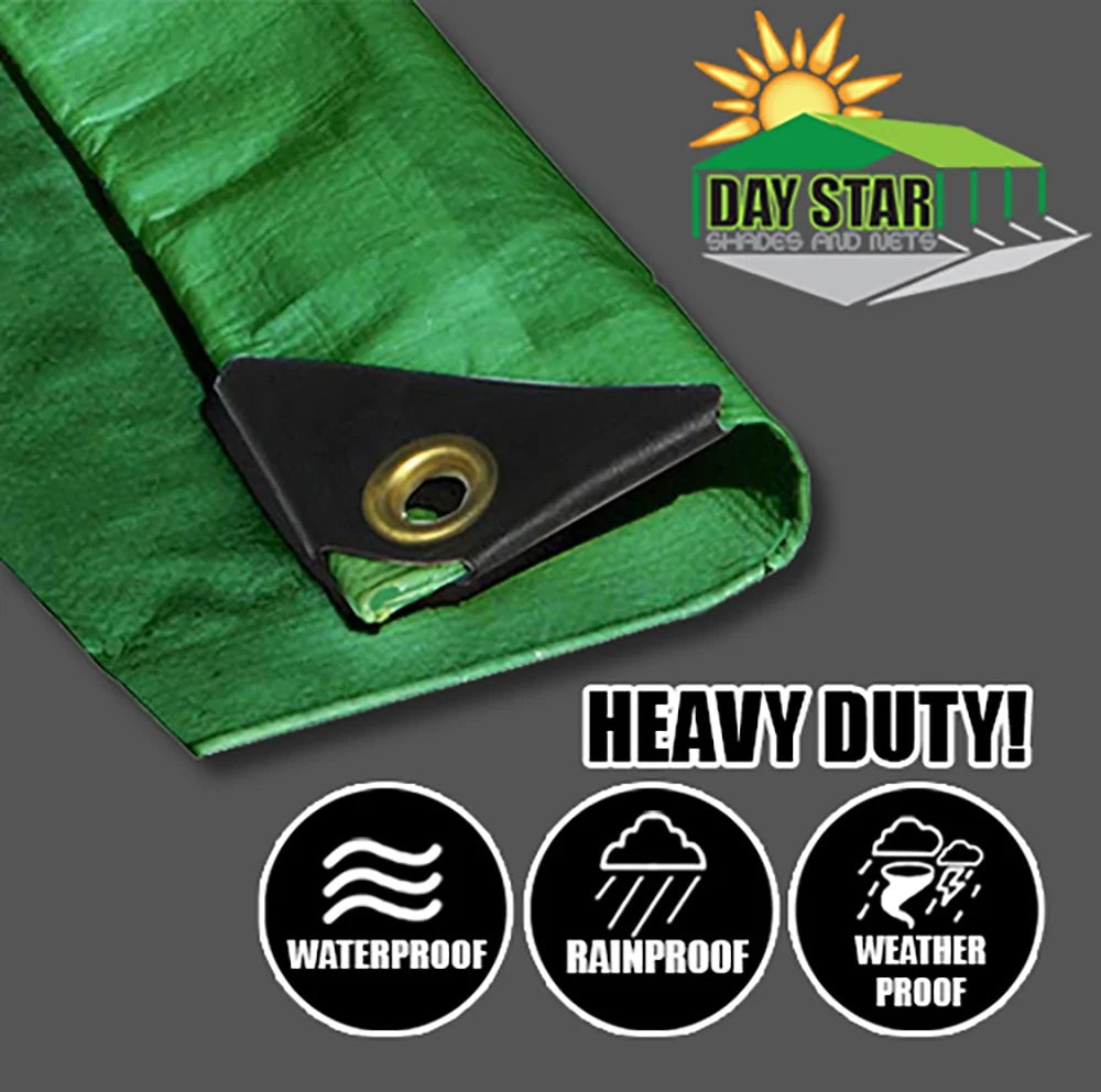Green 12 mil 3 Ply Reinforced Tarp B98027