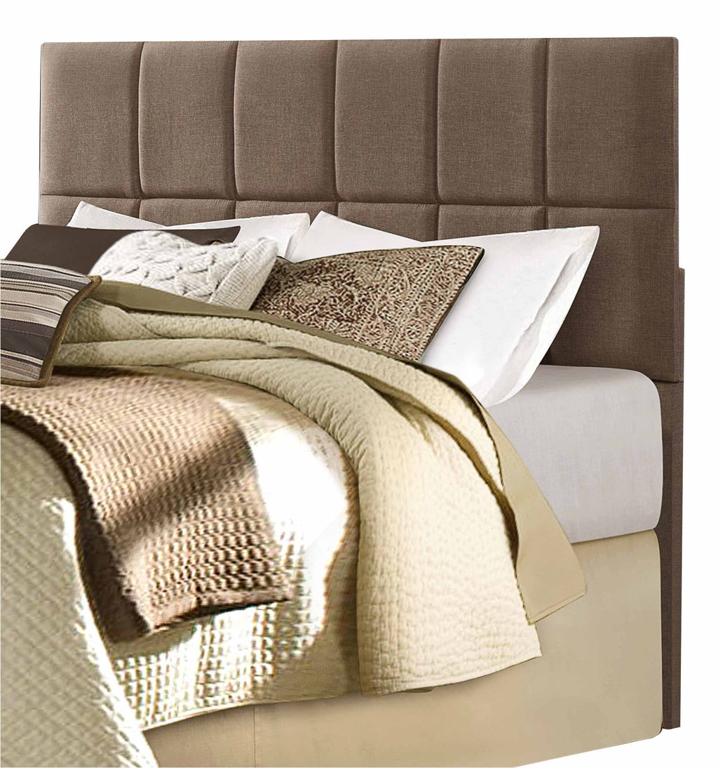 Brown Fabric Queen/Full Headboard J9525