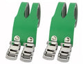 Leather Double Toe Straps Green Bike Pedal Strap D543470