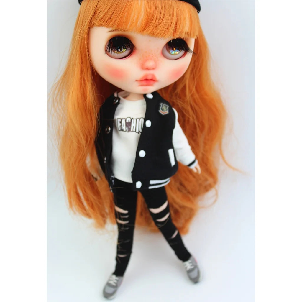 Casual Skinny Ripped Pants for 12'' Blythe Doll N542080
