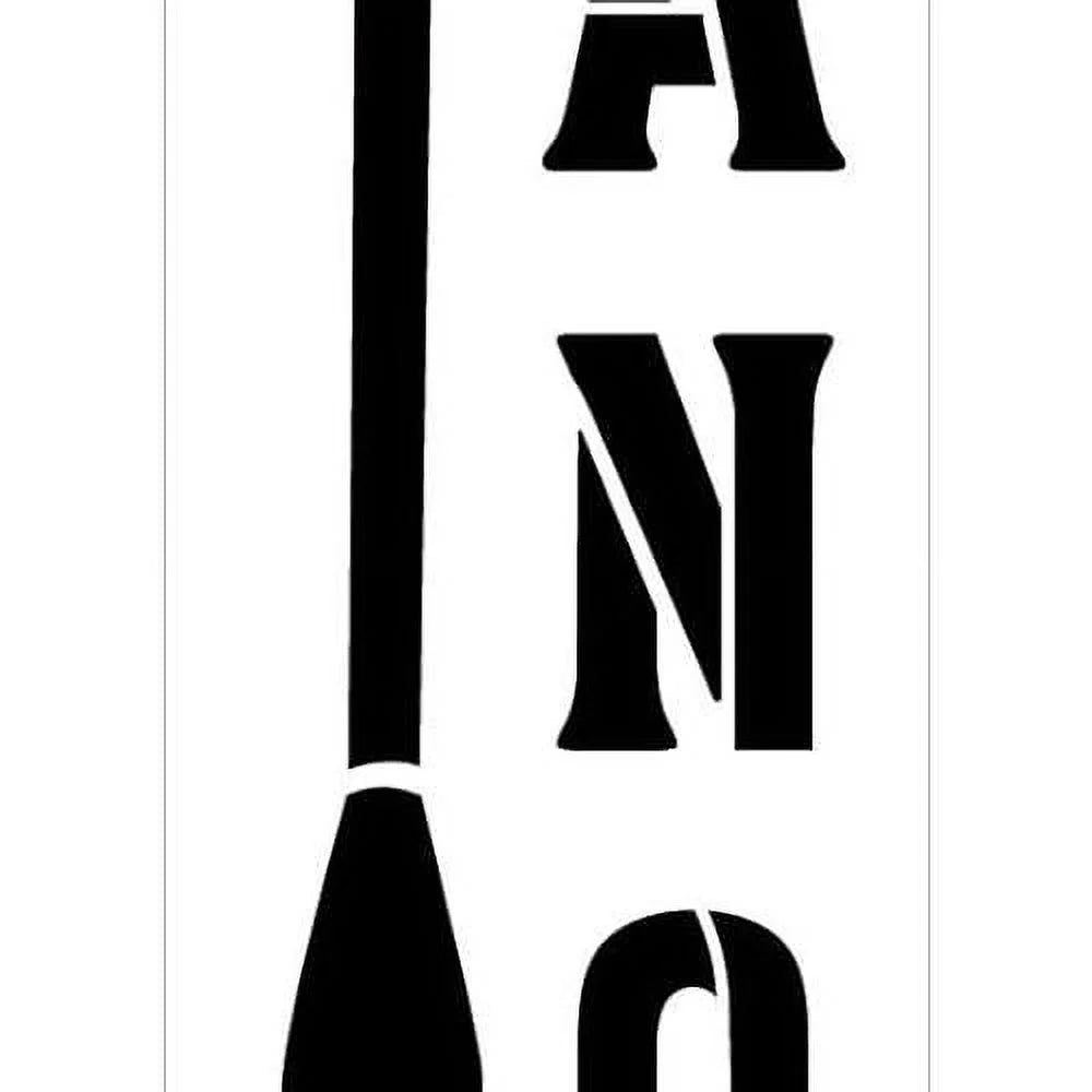Canoe Stencil With Oar Reusable Template (22.5 X 5.25 Inch) W741144