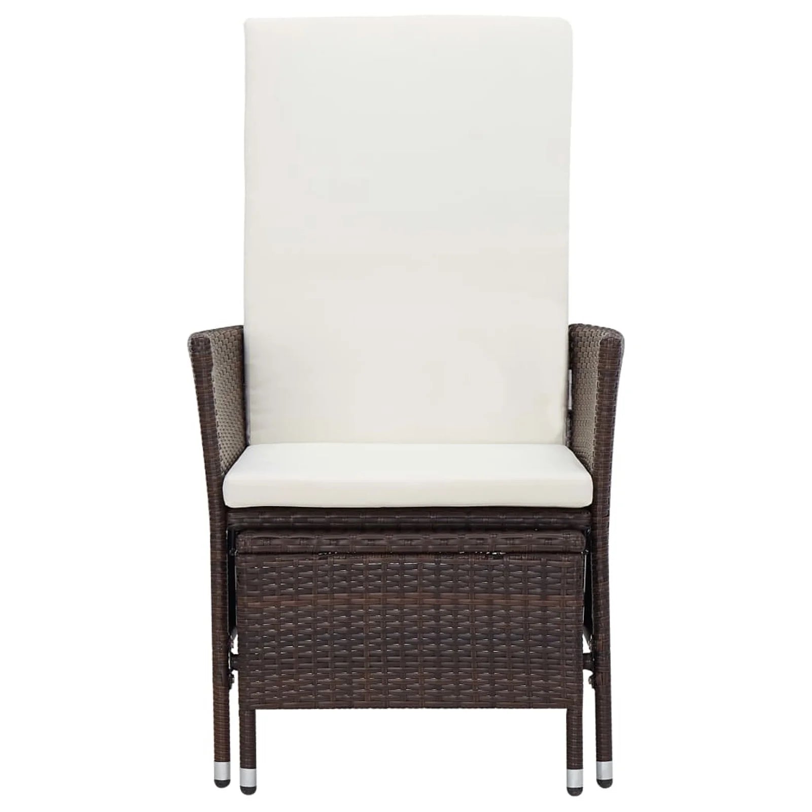 3 Piece Poly Rattan Outdoor Lounge Set with Cushions and Steel Frame V302068
