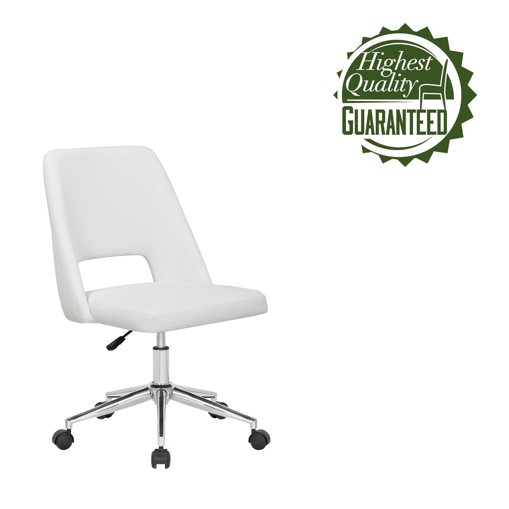 White Fabric Office Task Chair R1109