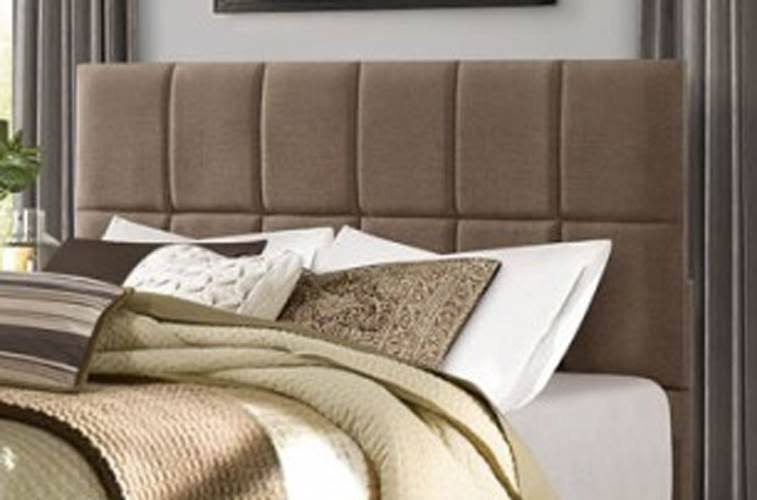 Brown Fabric Queen/Full Headboard J9525