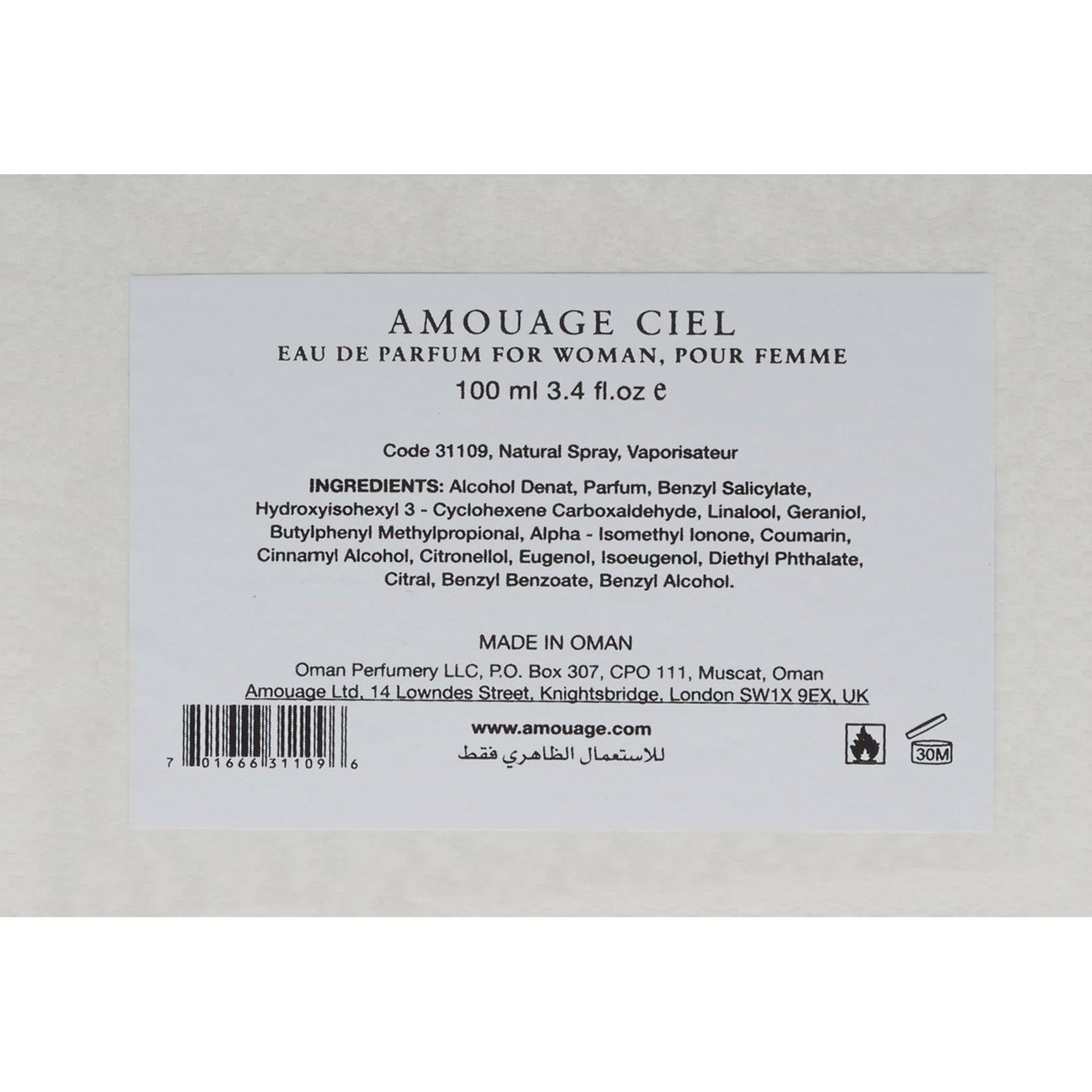 Ciel Eau De Parfum Spray 3.4 oz I356