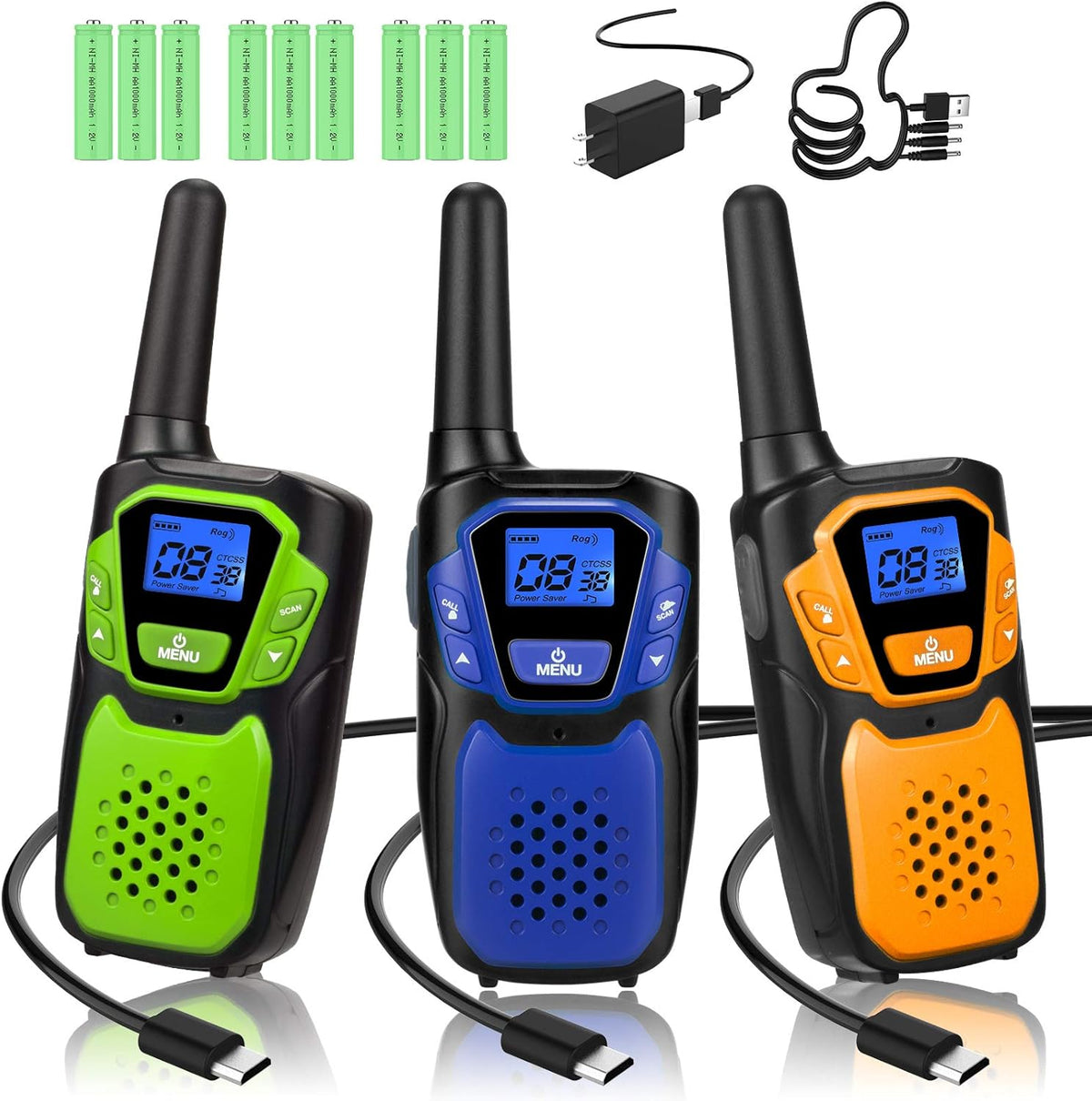 Rechargeable Walkie Talkies for Kids with Micro-USB Charger Z5938