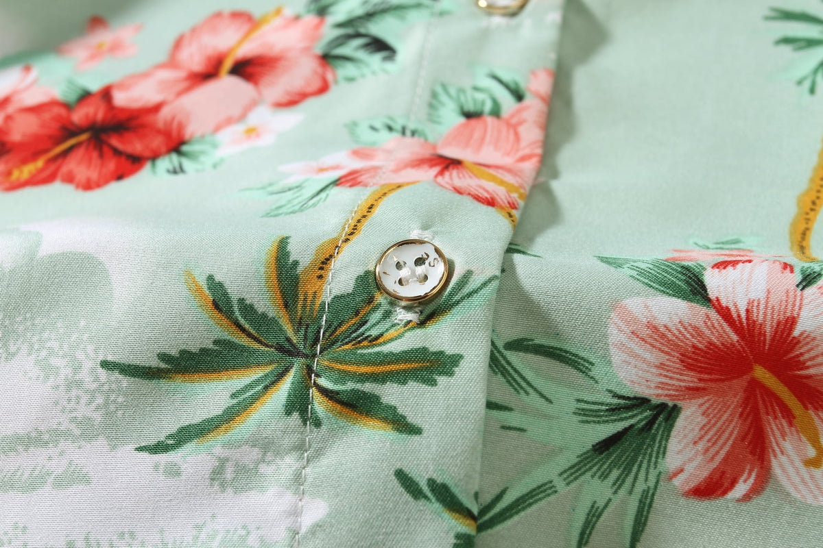 Hawaiian Shirt Short Sleeve Button Down Shirt A812
