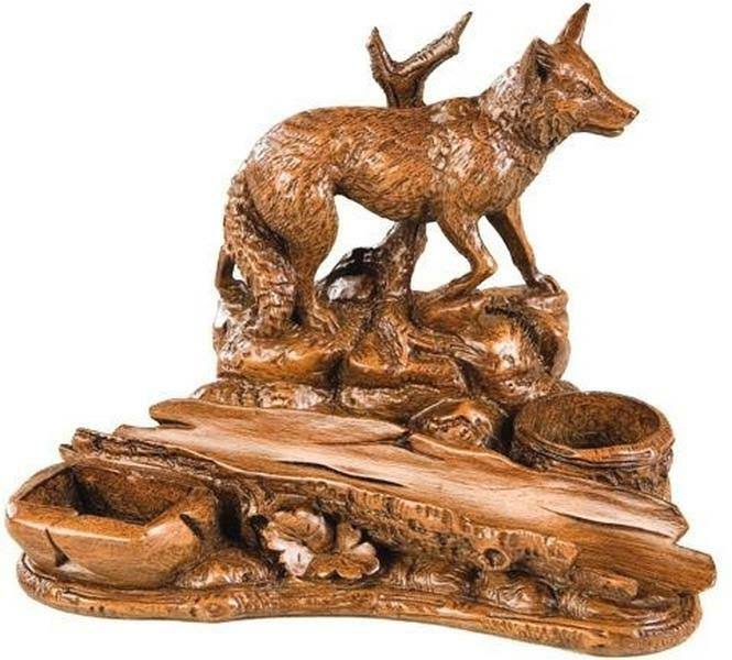 Antique Fox Resin Pen Holder T2663