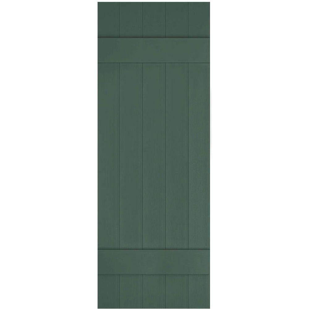 Forest Green Vinyl Board and Batten Shutters Pair O79252