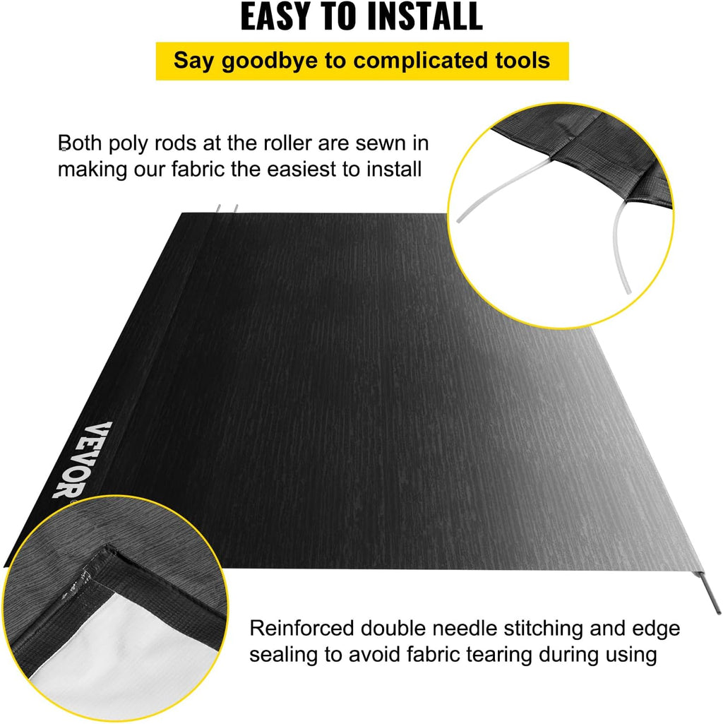 Charcoal 15oz Vinyl RV Awning Replacement Fabric C39016