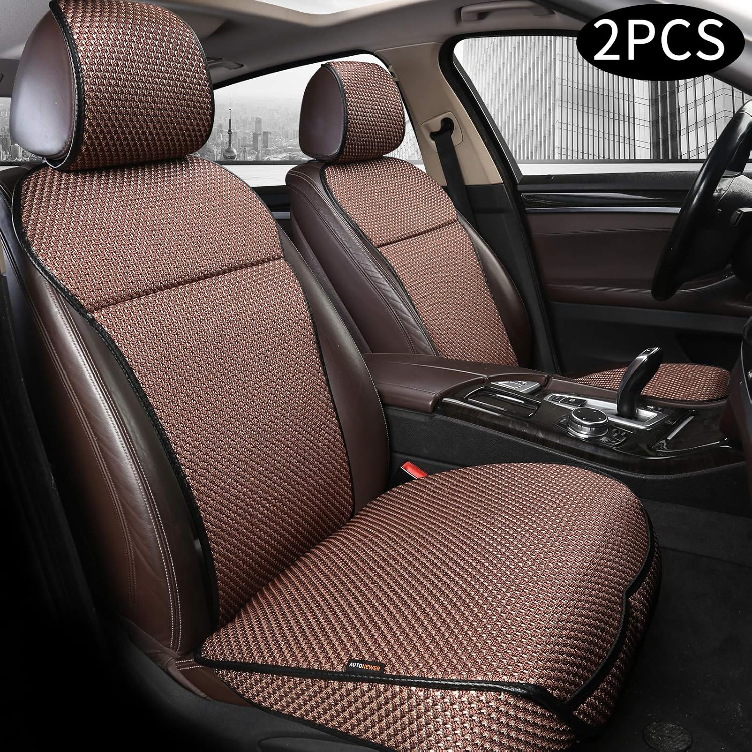 Black+Grey Universal Car Seat Cover Q9366