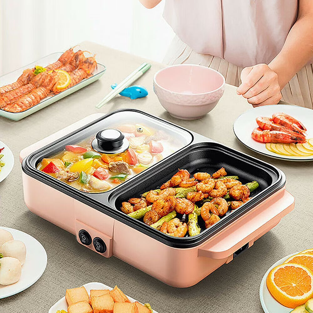 Pink Electric Grill Non-stick Stainless Steel T886