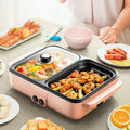 Pink Electric Grill Non-stick Stainless Steel T886