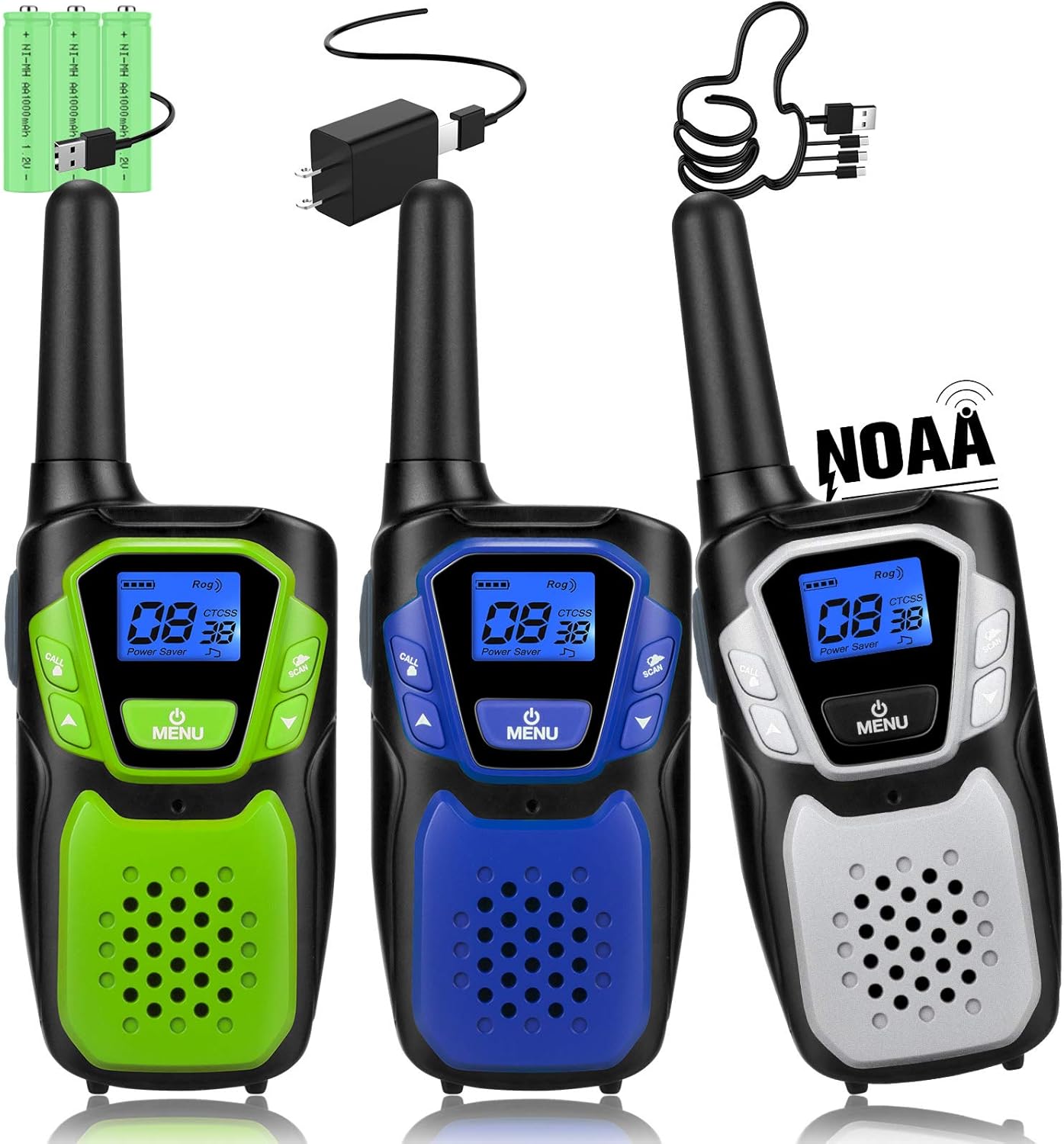 Rechargeable Walkie Talkies for Kids with Micro-USB Charger Z5938