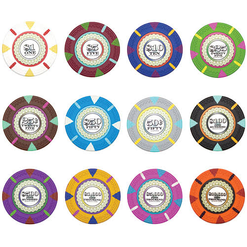 200ct Clay Gaming Chip Set in Carousel C26522