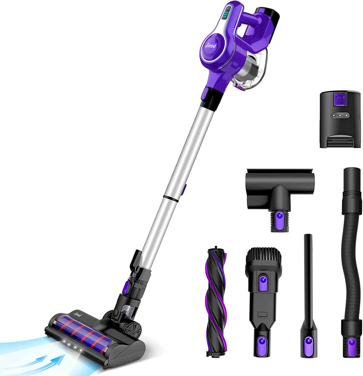 Purple Cordless Stick Vacuum Cleaner C75043