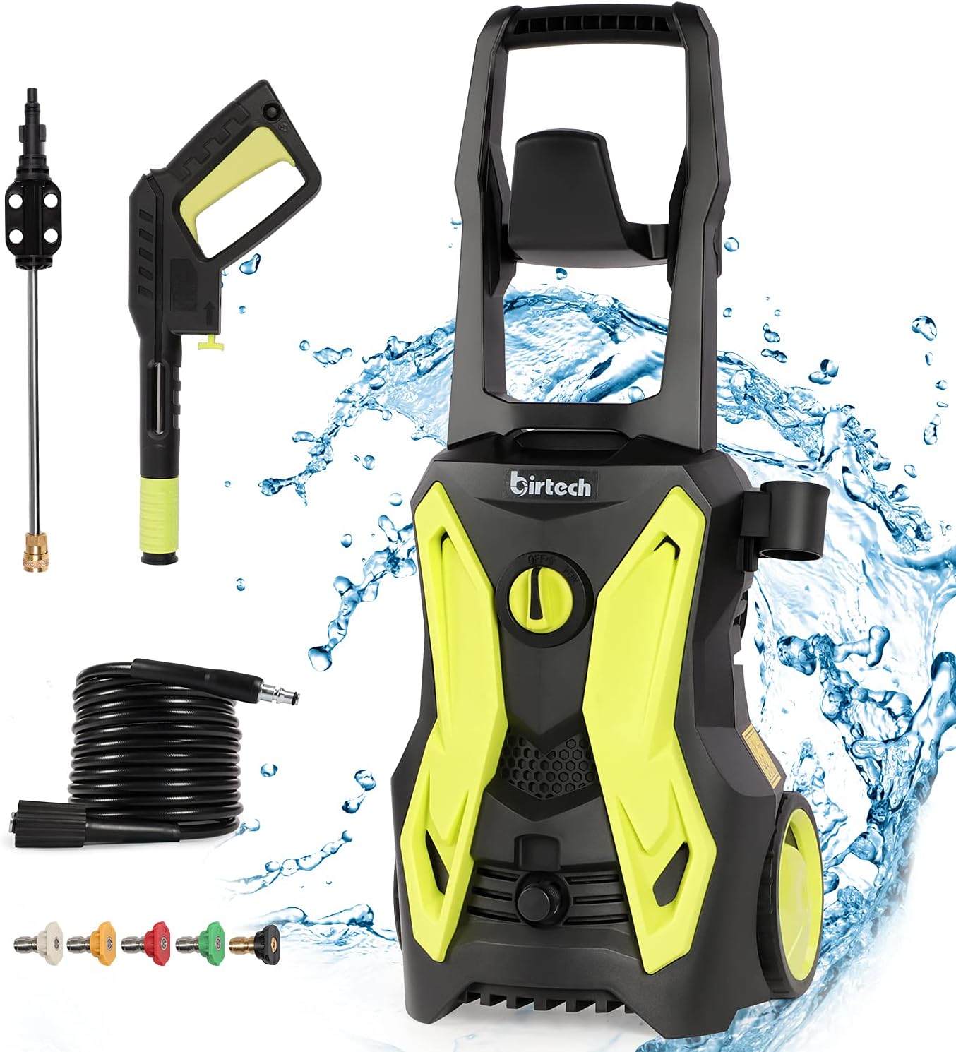 3500 PSI Electric Pressure Washer with 5 Adjustable Spray Nozzle R213