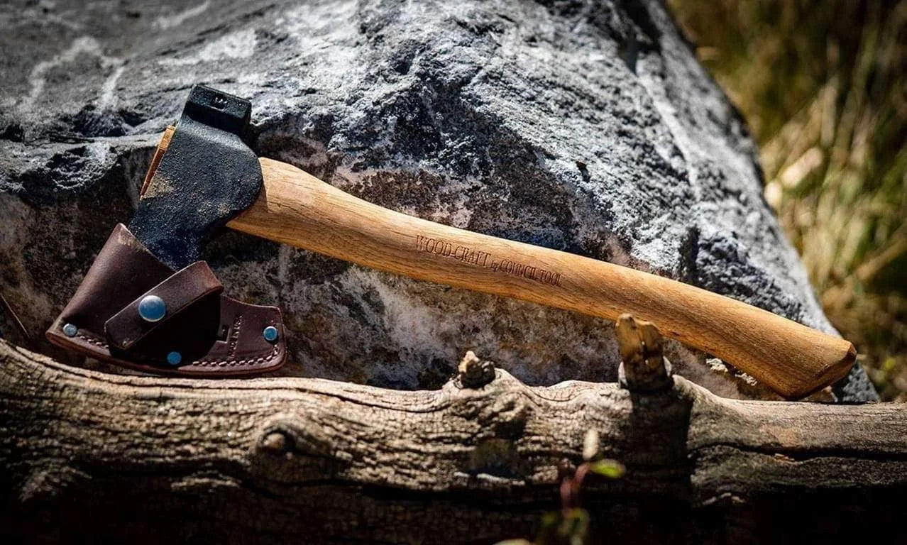 1.7# Wood-Craft Camp Carver Axe, 16x22 Curved Handle Axe M20528