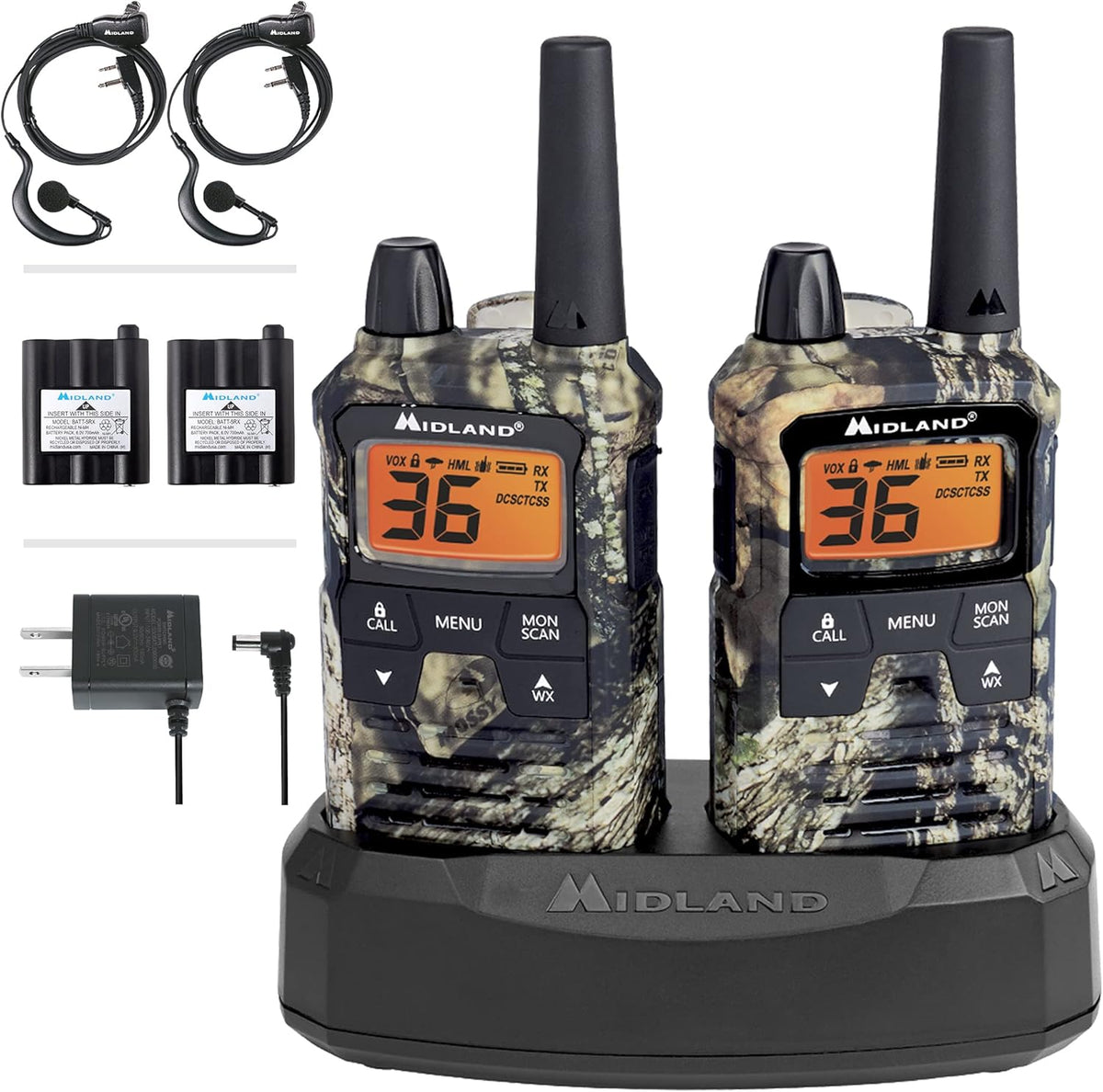 Camo GMRS Two Way Radio Walkie Talkie with NOAA Weather Alert E870160