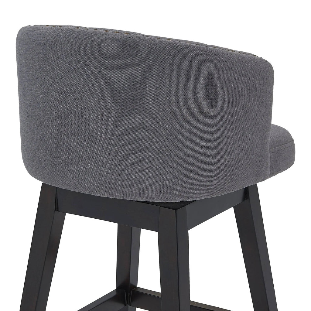 Tan Wood Swivel Barstool H53119