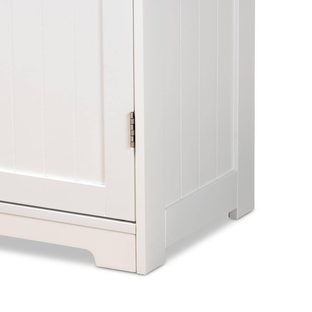 White 4-Drawer Wood Bathroom Storage Cabinet R788152