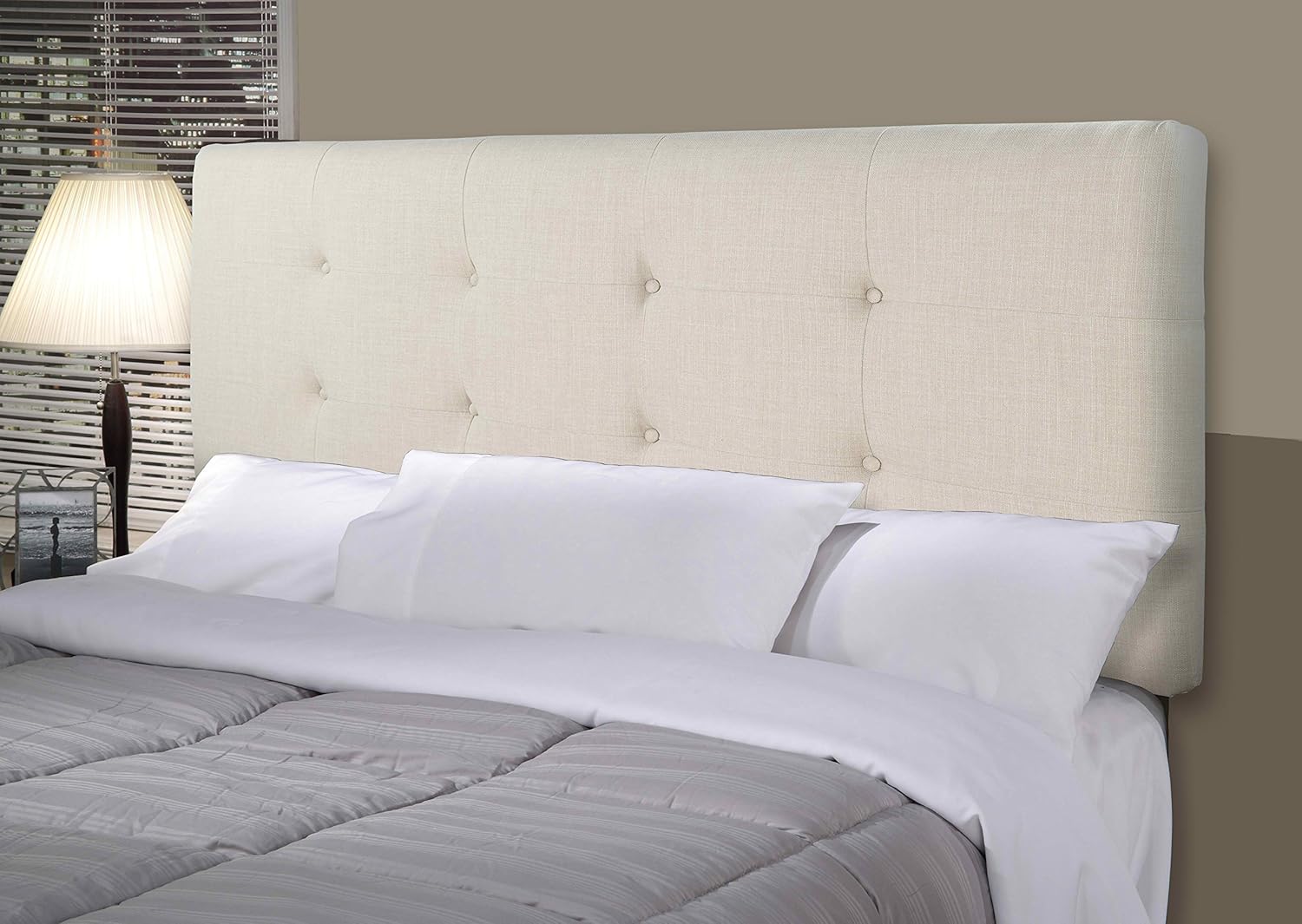 Beige California King Sized Padded Headboard Y5179